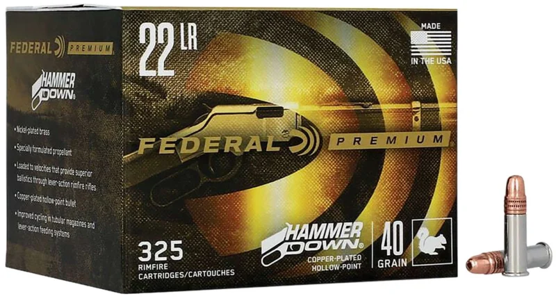 Federal .22 LR 40gr HP Nickel-Plated Brass – 325rd