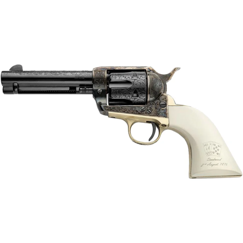 Pietta 1873 Deadman’s Hand Revolver 357 Mag. 4.75 in. White Polimer AE Grip