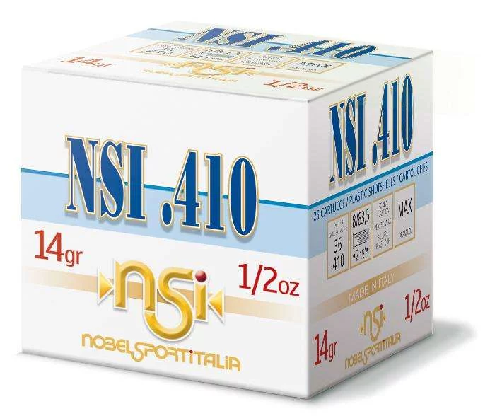 Nobelsport .410 Ammo Nsi 7 1/2 Shot 2 1/2″ 25RD