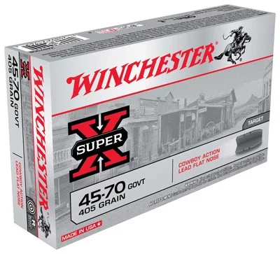 Winchester .45-70 Government 405gr LEAD Brass – 20rd
