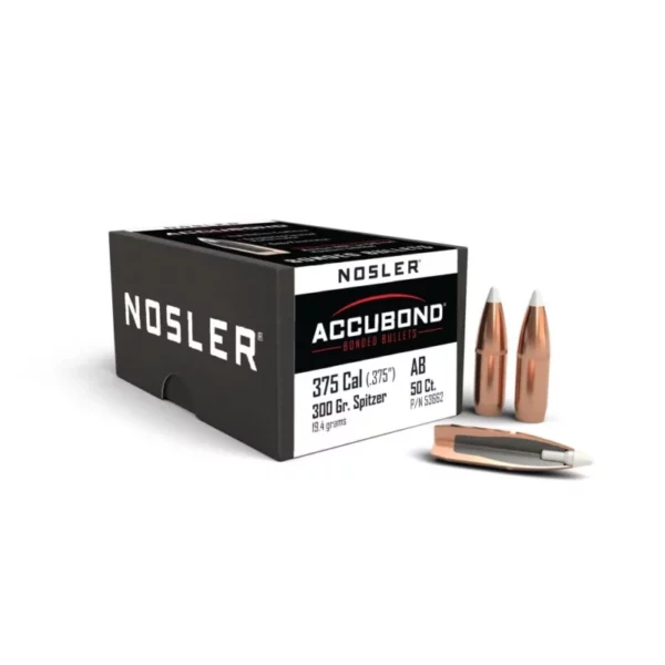 Nosler AccuBond Bullets .375 cal .375" 300 gr SBT-ACB w CANN 50/ct