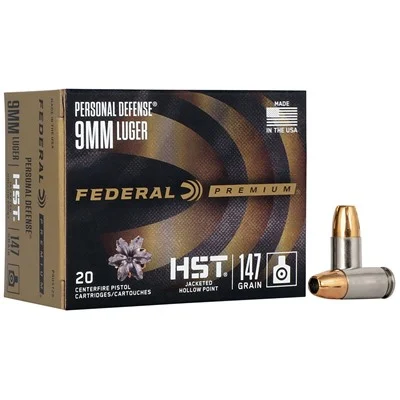 9mm Luger 147gr HST – 20rd